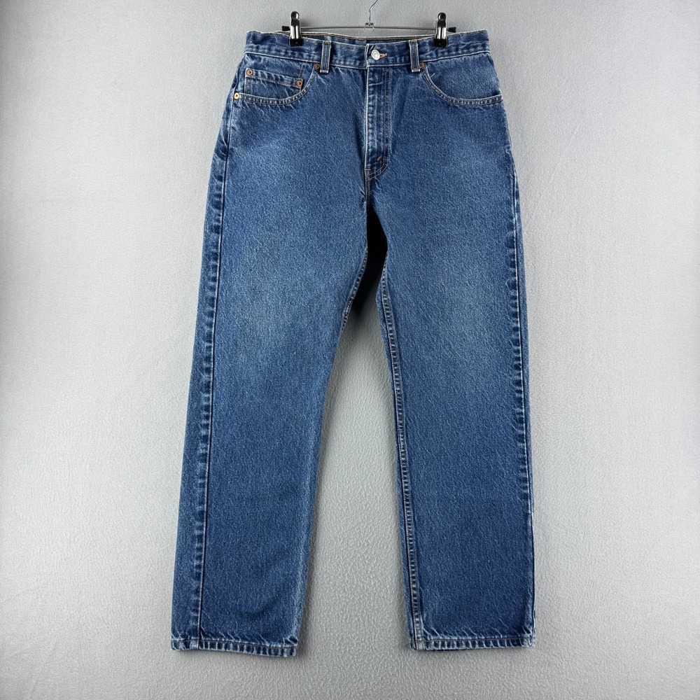 Vintage Levis Jeans Mens 34x30 (Fits 31x28) 505 Straight Blue Denim Made in USA